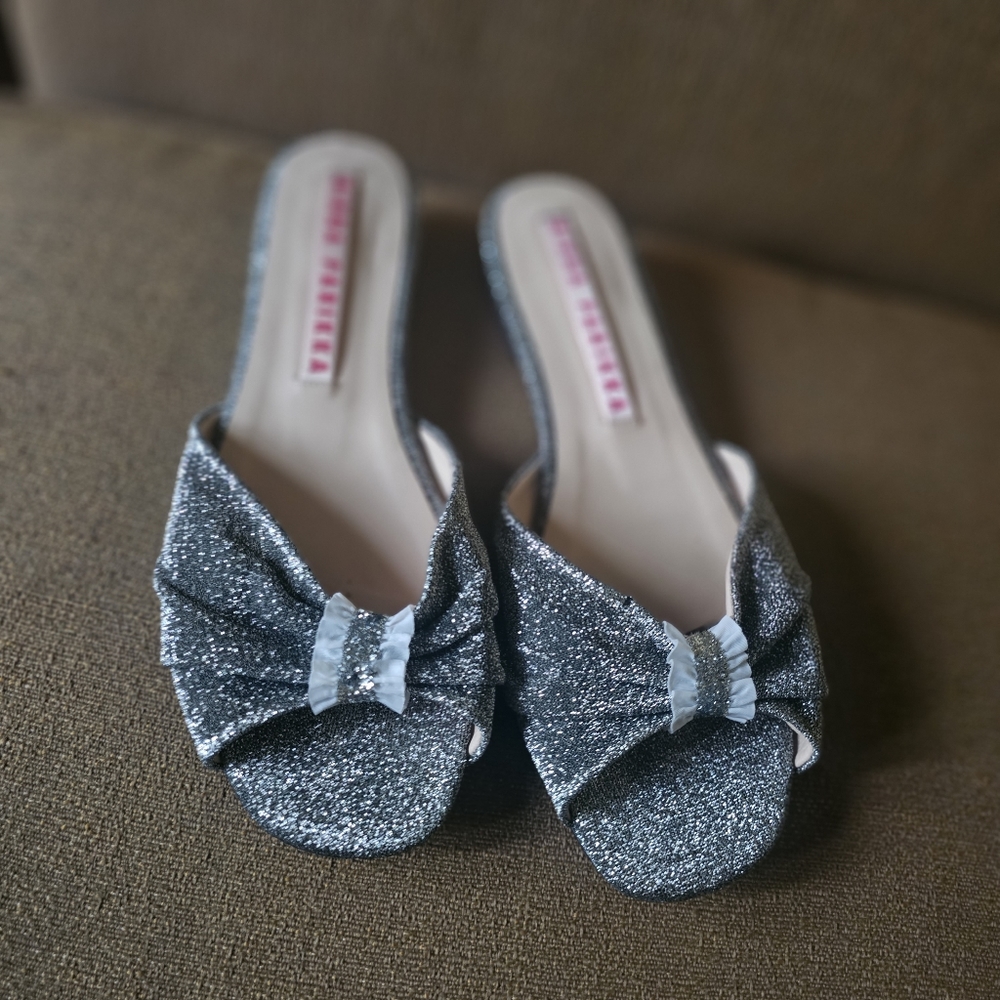 Minna Parikka Silver Flat Sandals Size 41 - Picture 5 of 12